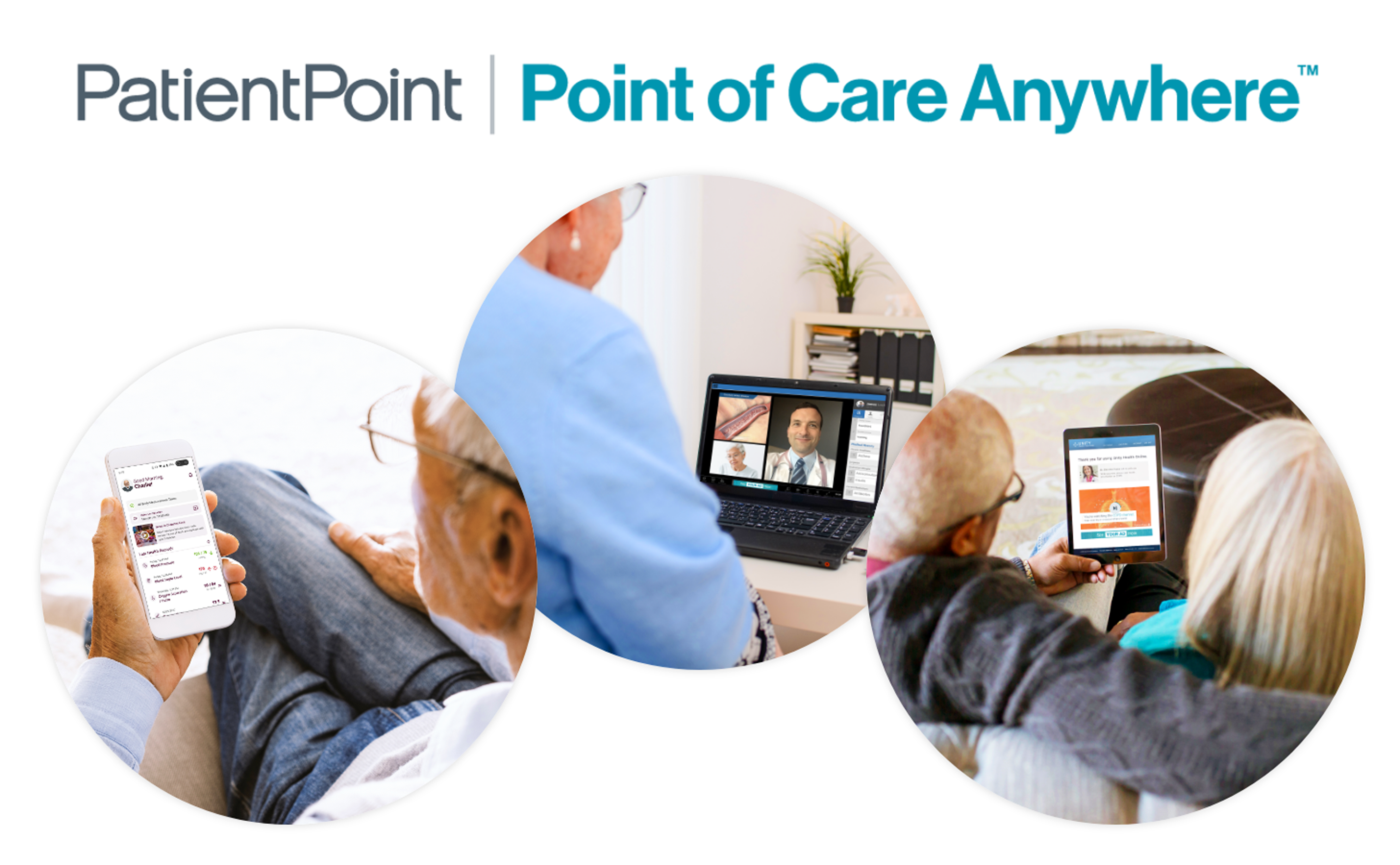 PatientPoint Point of Care Anywhere collage