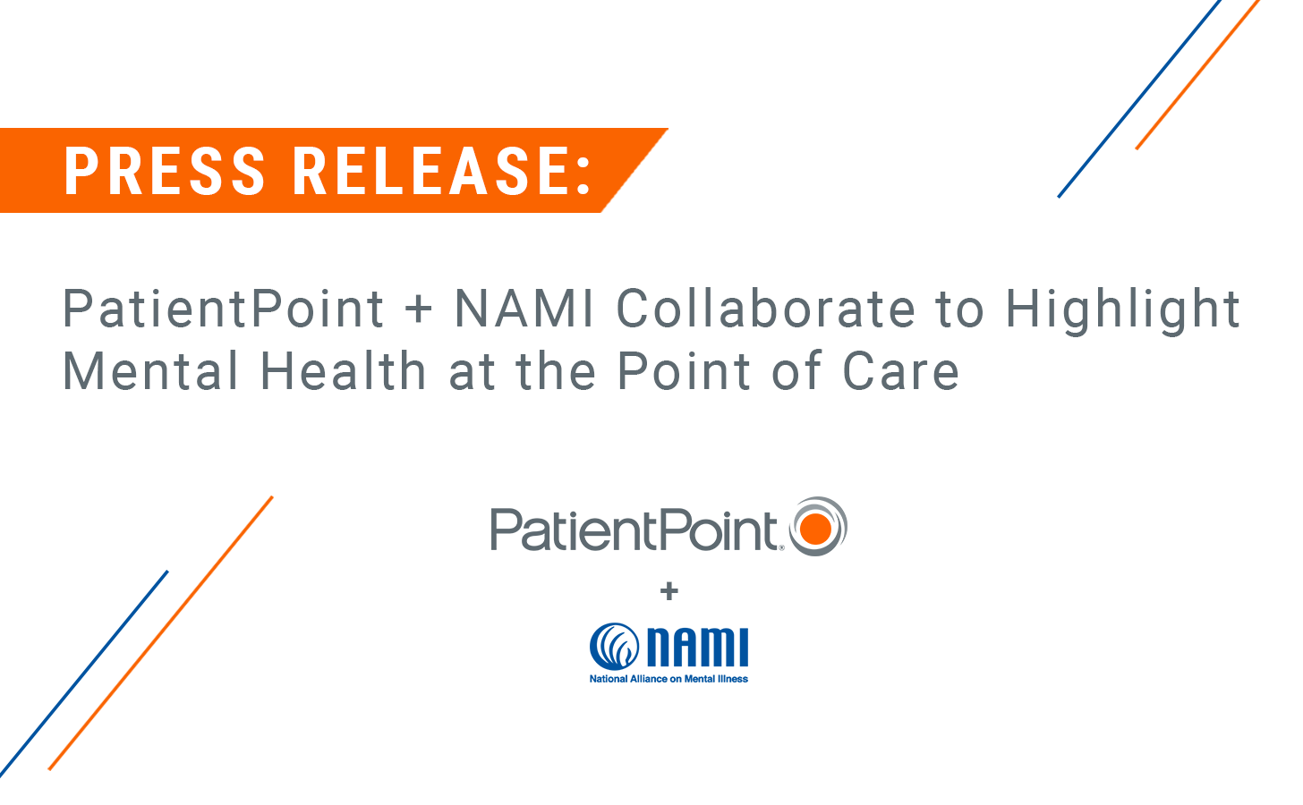 PatientPoint and NAMI logos